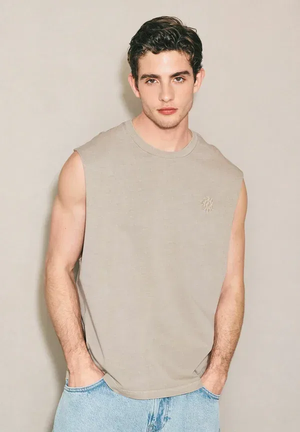 Жилет хлопковый Regular fit cut off boxy edit vest Next, neutral, нейтральный