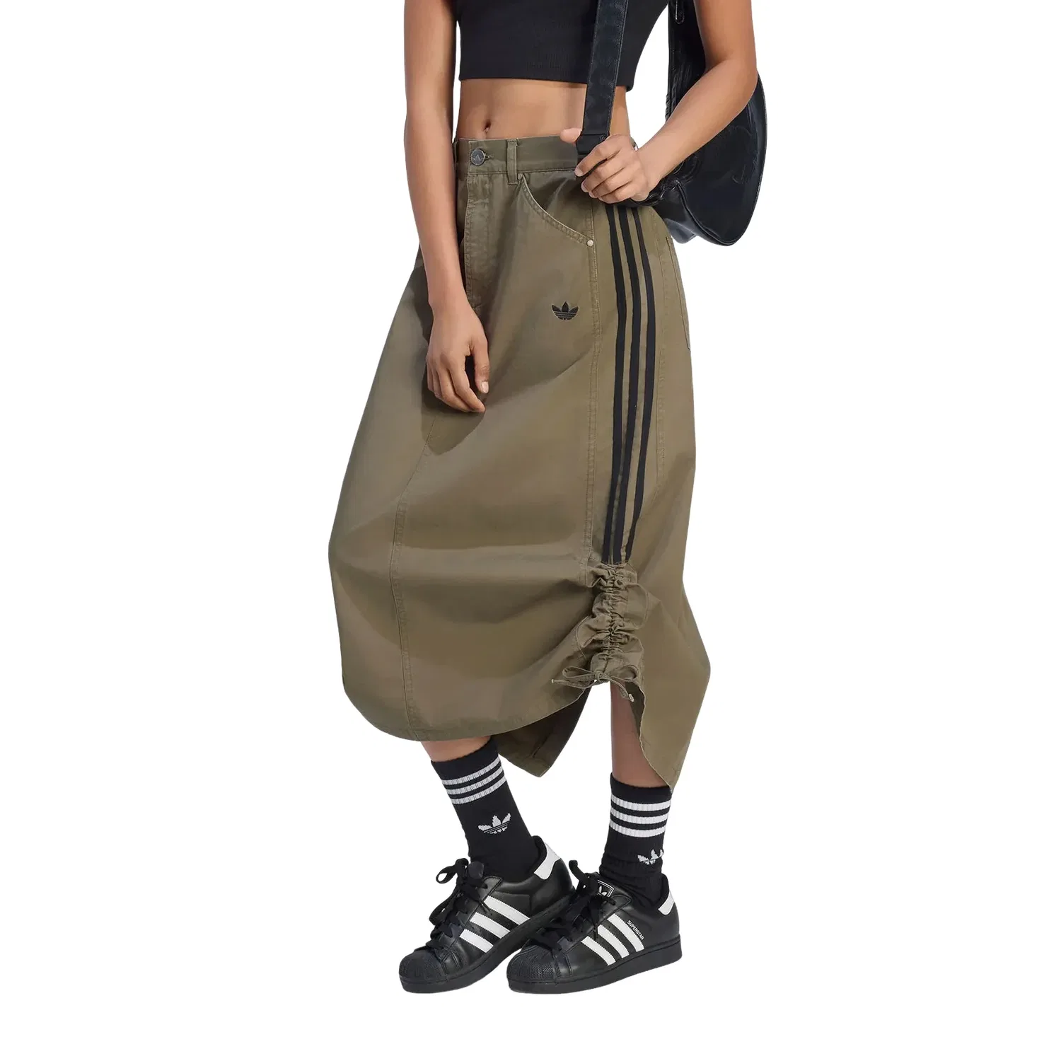 Женская юбка Parachute Skirt Asia SIzing 'Olive Strata' adidas, Olive Strata — фото 2