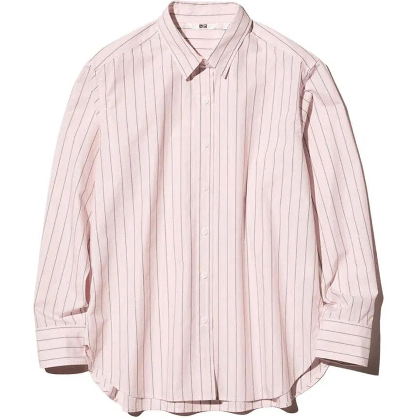 Женская рубашка с отложным воротником JW Anderson UNIQLO, Pink