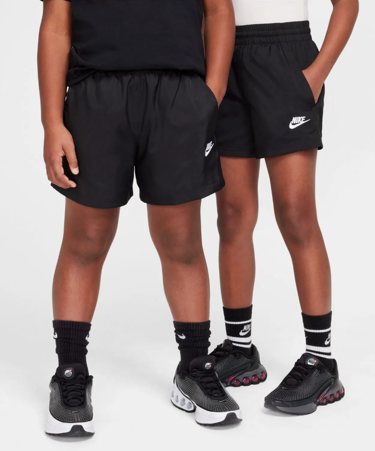 Детские шорты с принтом Nike Sportswear Club, черный
