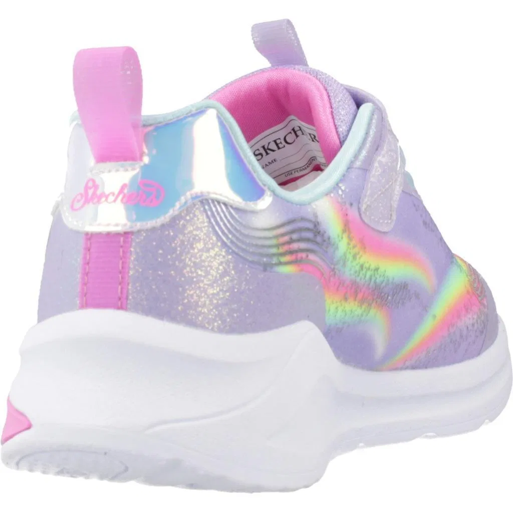 Детские кроссовки с принтом Unicorn Chaser Skechers, Royal Purple Multicolor Pink — фото 3