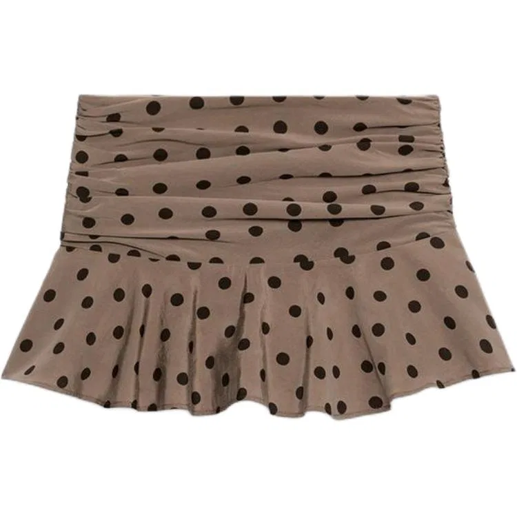 Женская юбка Casual Black/Brown ZARA, Черный/Коричневый — фото 3