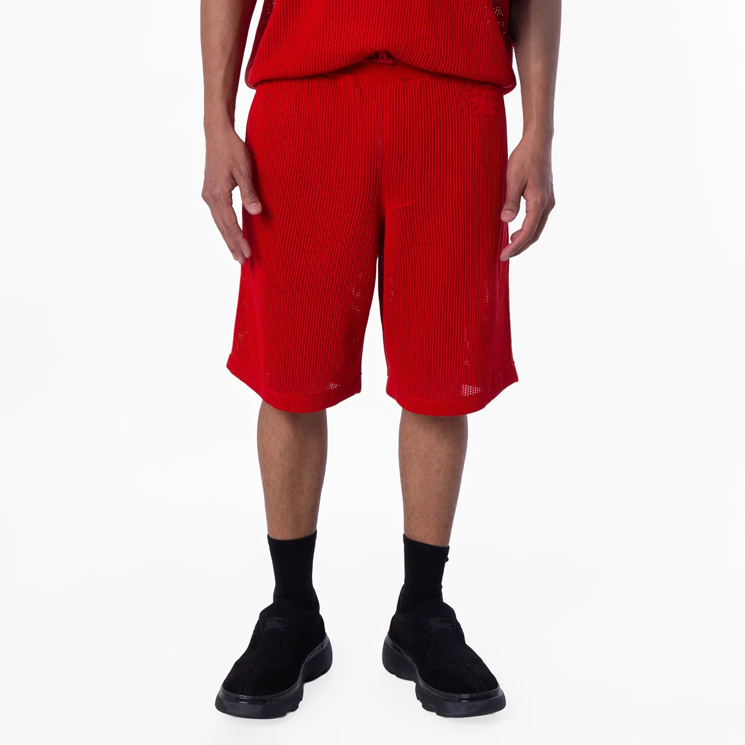 Шорты из шелка и хлопка с сеткой Silk Cotton Mesh Shorts Burberry, Pillar