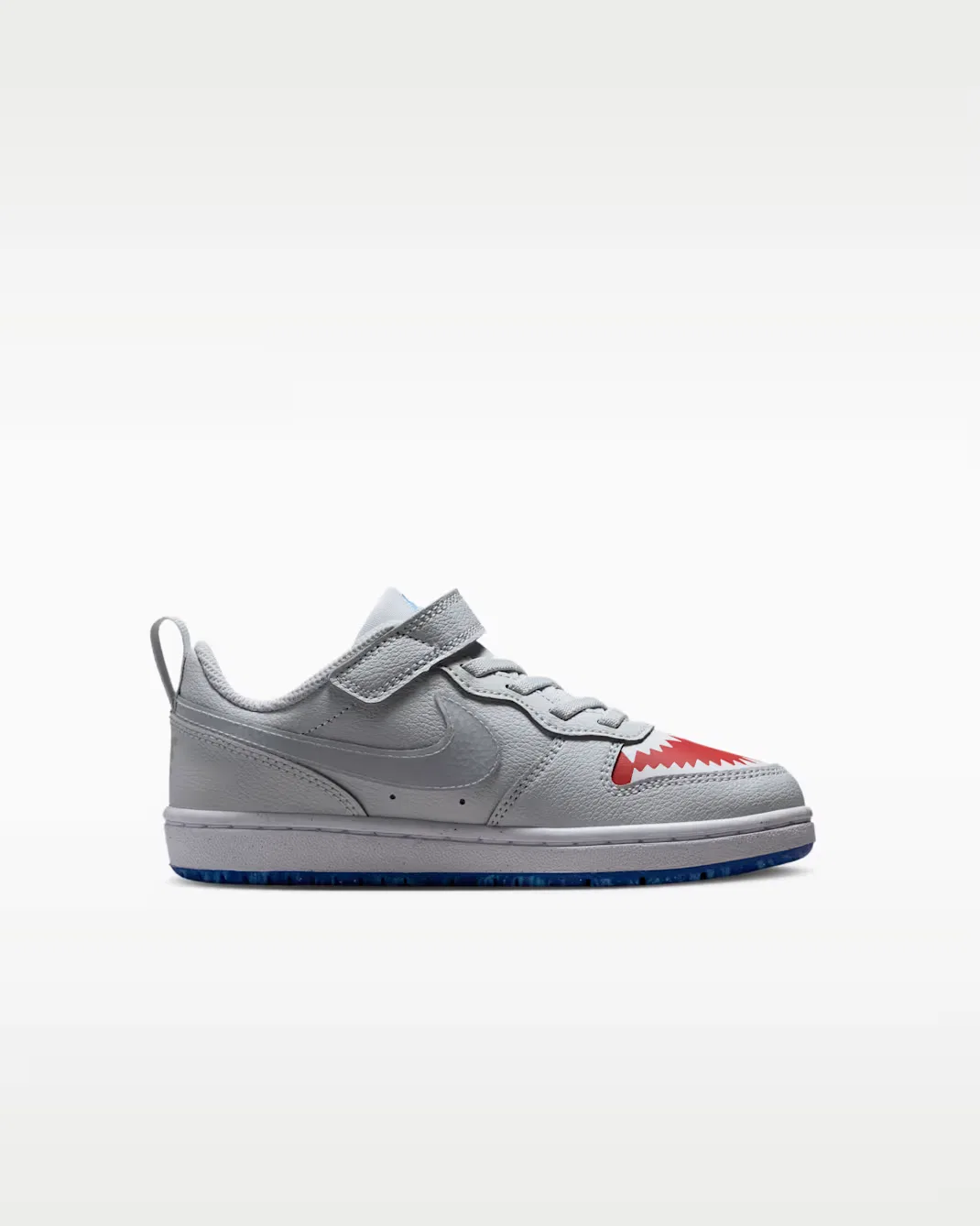 Детская обувь Nike Court Borough Low, Pure Platinum/University Red/Game Royal/Wolf Grey — фото 3