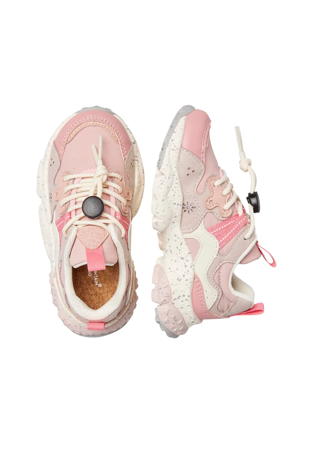 Детские кроссовки для девочек с контрастными цветами Yamano 3 Junior Naturino, Taupe Pink — фото 2