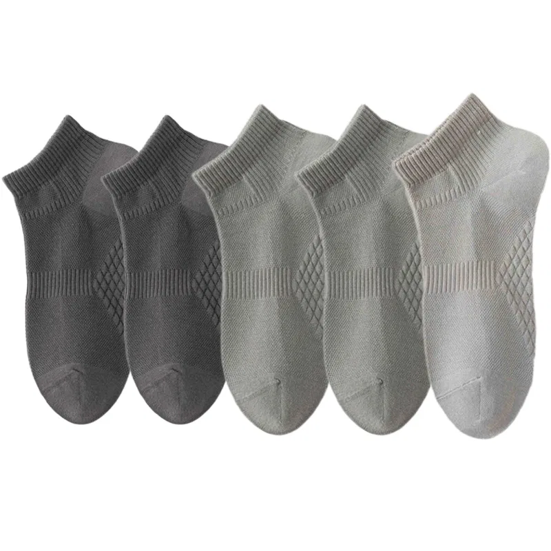 Детские носки-следы 5 пар DUSHILIREN, Dark Gray 2+Asphalt Gray 2+Light Gray
