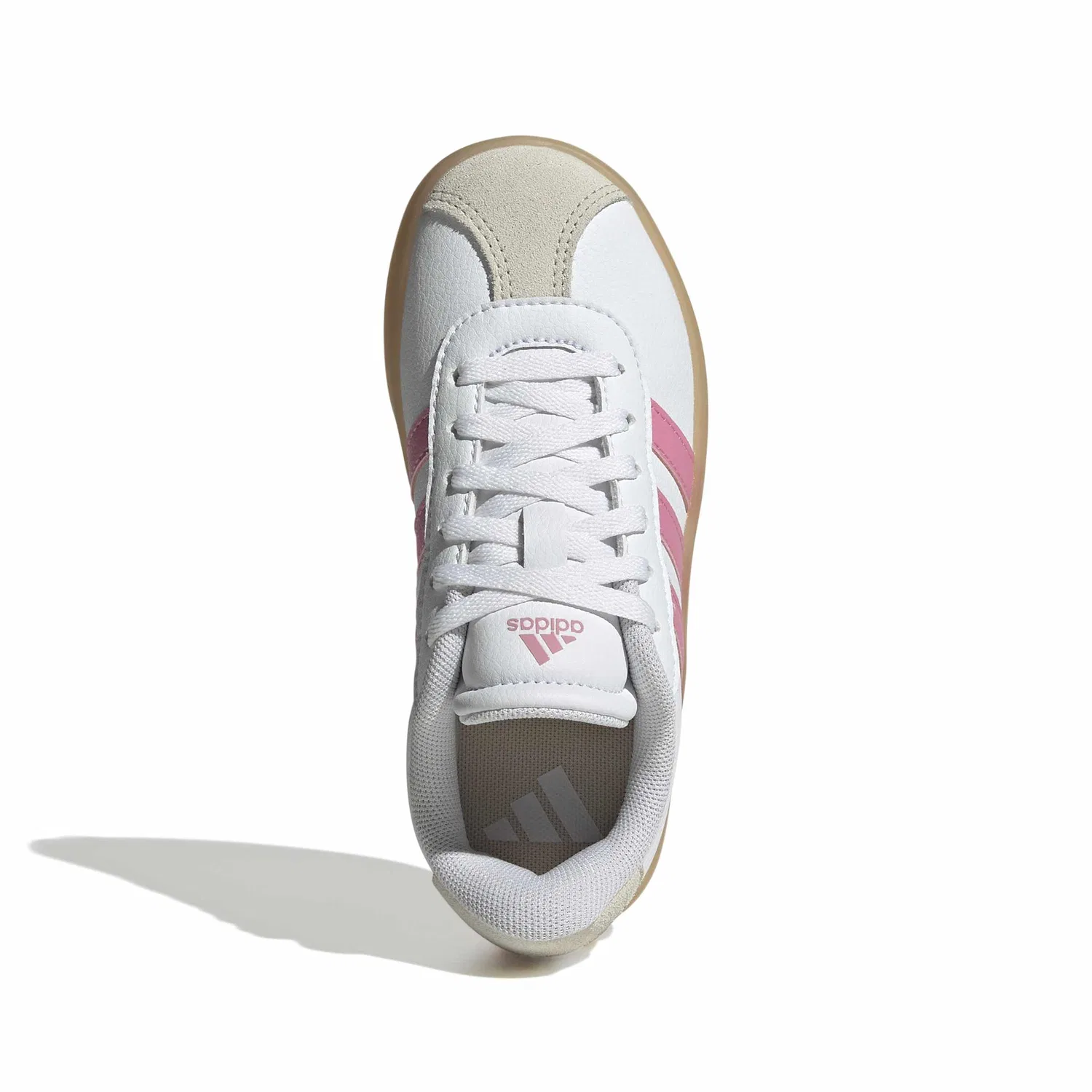 Детские кроссовки для мальчиков с принтом Vl Court 3.0 Adidas, Ftwr White Bliss Pink Alumina — фото 3