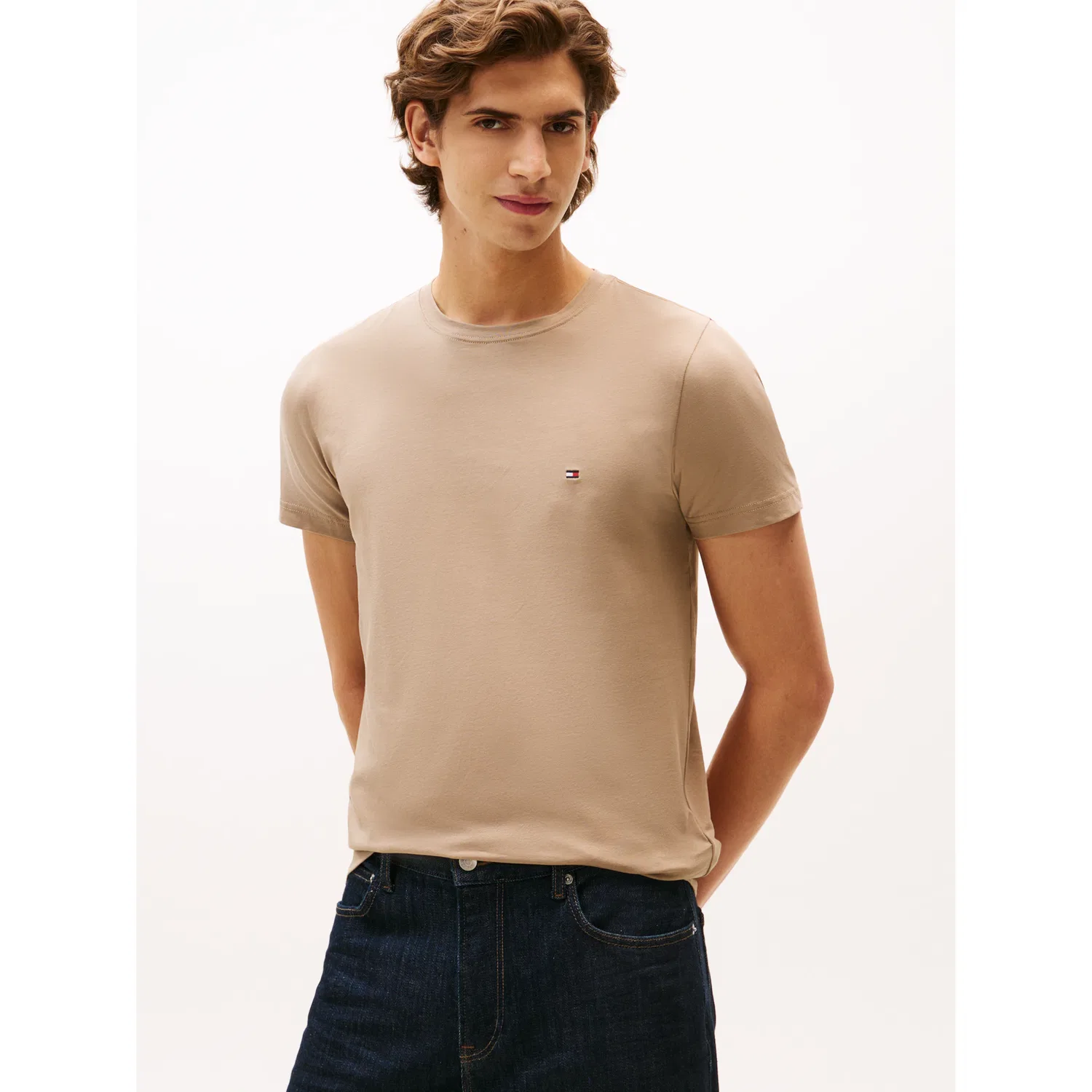 Мужская хлопковая футболка Tommy Hilfiger, Coastal Taupe
