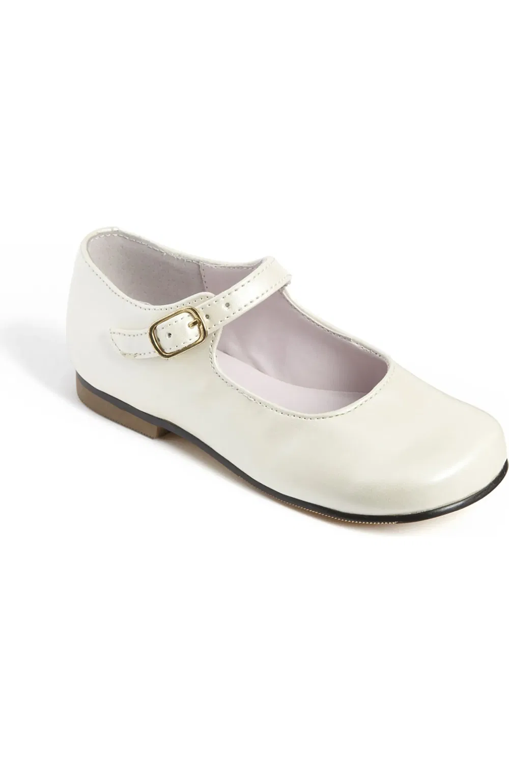 Детские туфли мэри джейн с круглым носком Bonnett Nina, Bone Pearlized Nappa