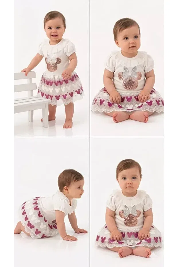 Детский комплект с пайетками AvaStyle, Pink