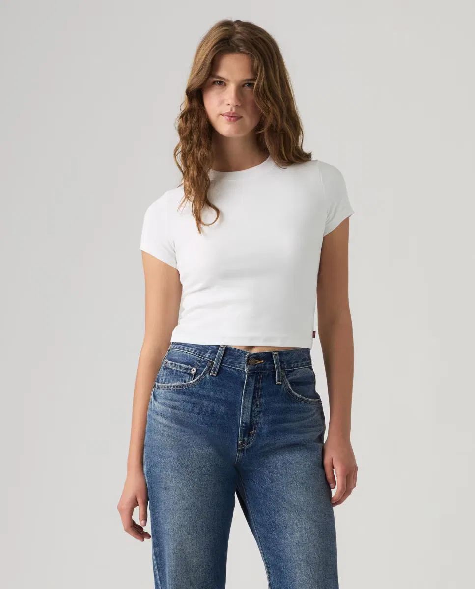 Женская футболка с коротким рукавом, Crop, Levi's, белый