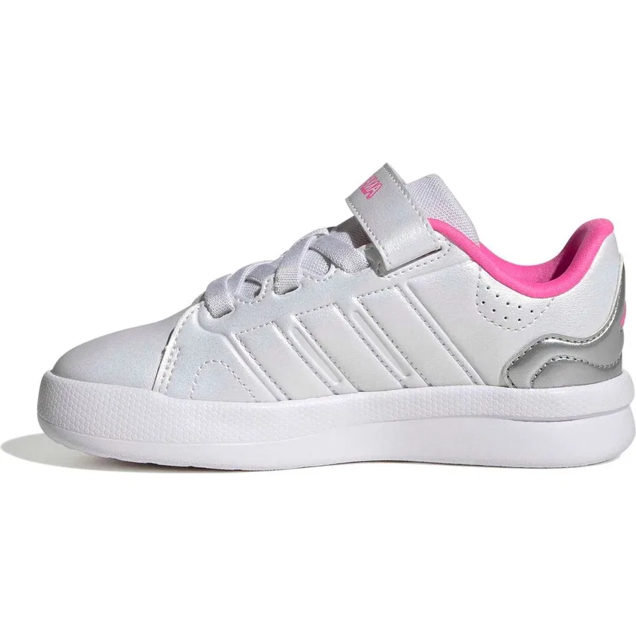 Детские повседневные кроссовки с принтом Lightorama Court adidas, Белый — фото 4