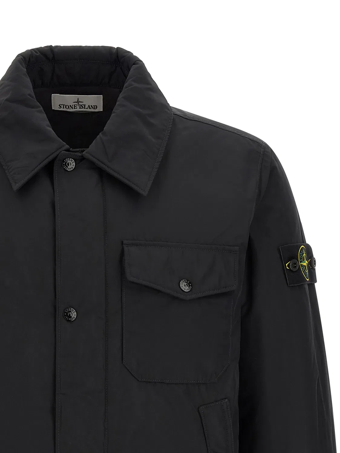Утепленная рубашка-накидка Stone Island, черный — фото 3