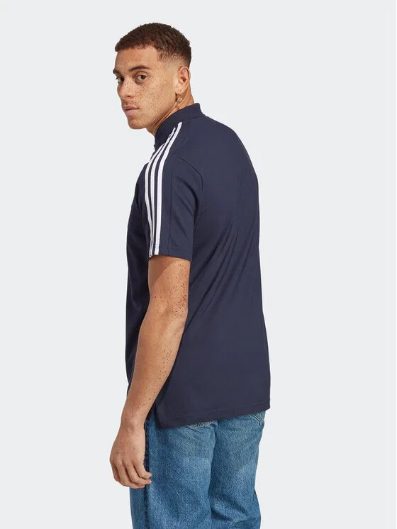 Поло regular fit Essentials Adidas, темно-синий — фото 3