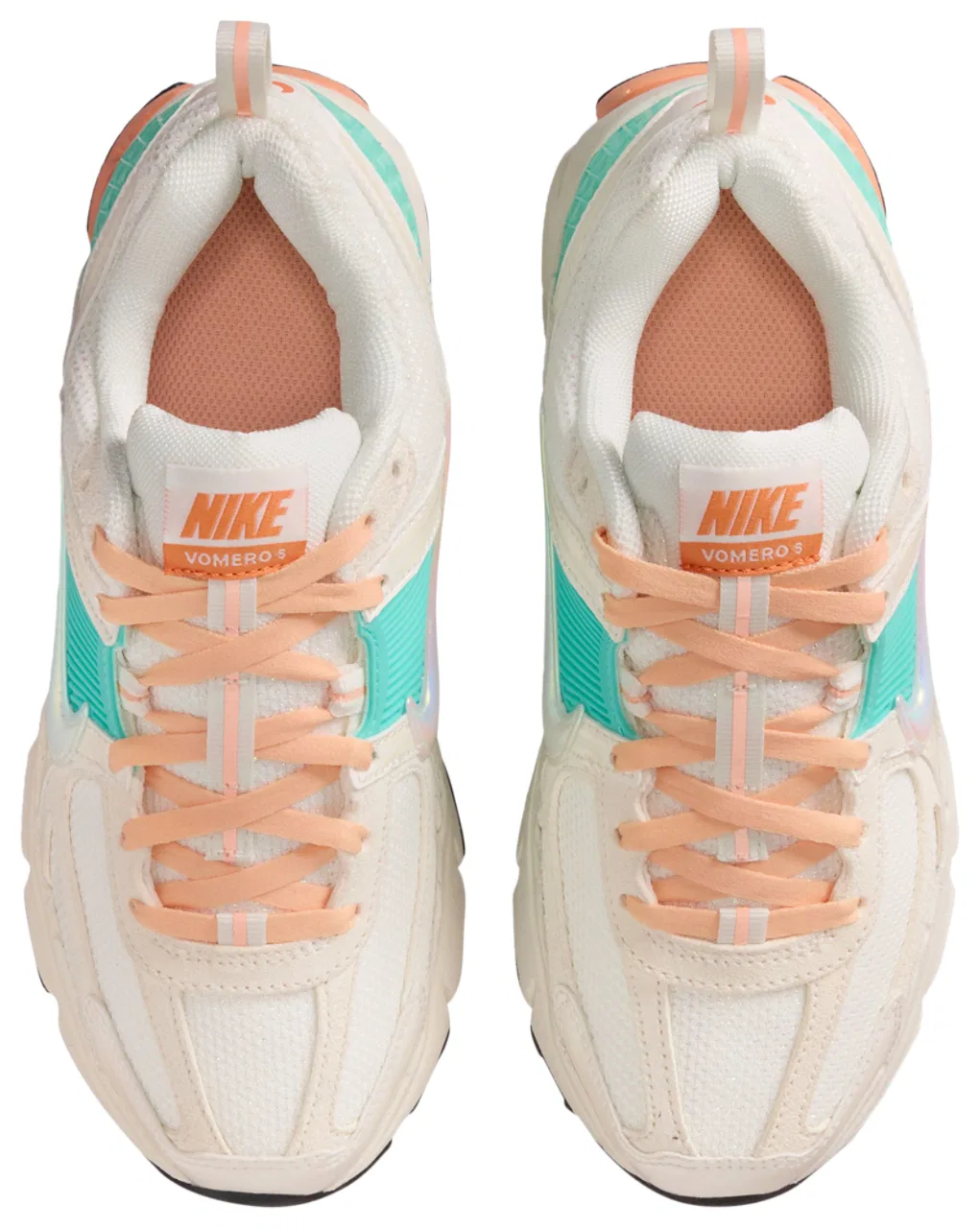 Кроссовки для мальчиков Nike Vomero 5, цвет Sail/Orange Chalk/Off Noir White — фото 4