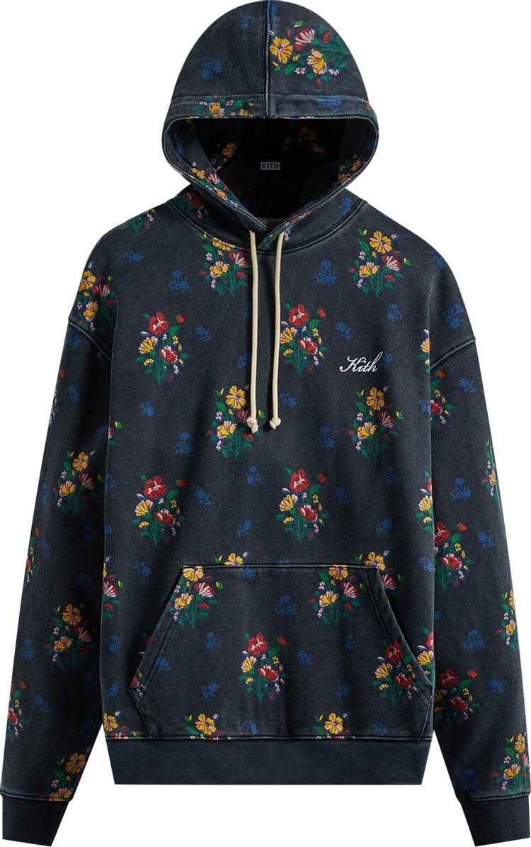 

Худи Kith Begonia Floral Williams III Hoodie 'Nocturnal', синий