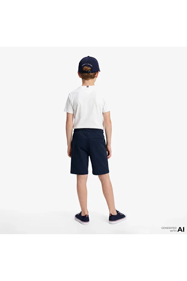 Детский комплект спортивного костюма для девочек Monotype children's white tracksuit set Tommy Hilfiger, White — фото 3