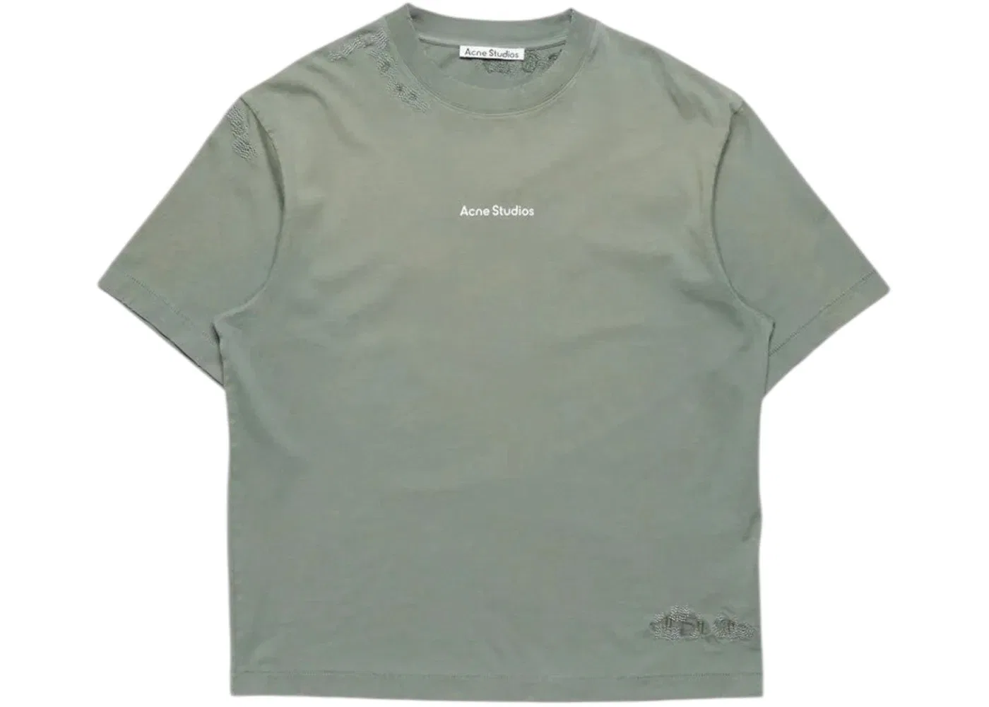 Мужская футболка с длинным рукавом Mended Logo Acne Studios, Slate Grey