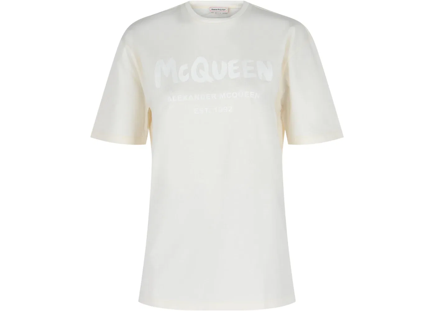 Женская футболка с принтом Alexander McQueen T-shirt, White