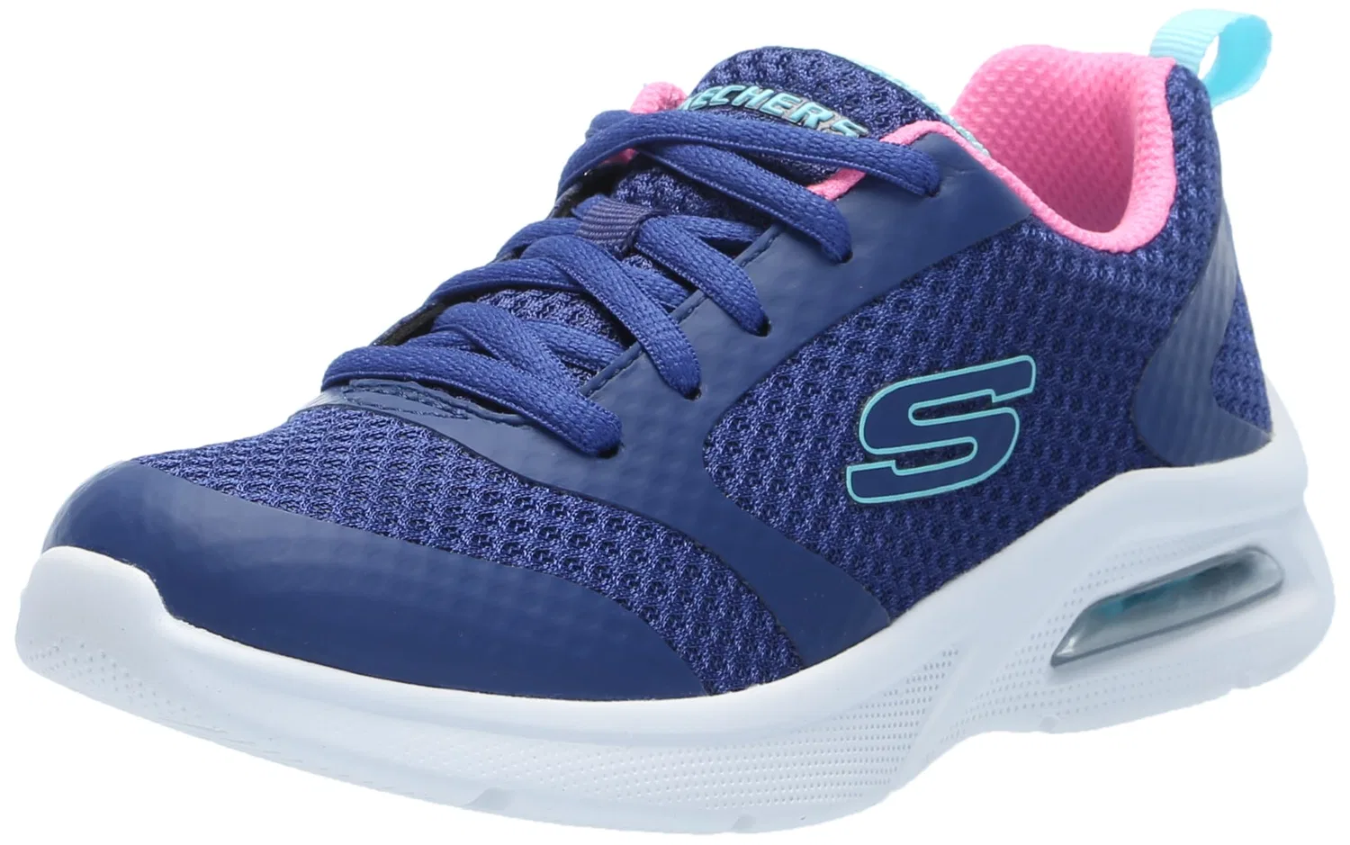Детские кроссовки для девочек с принтом Microspec Max Skechers, Periwinkle Navy Blue