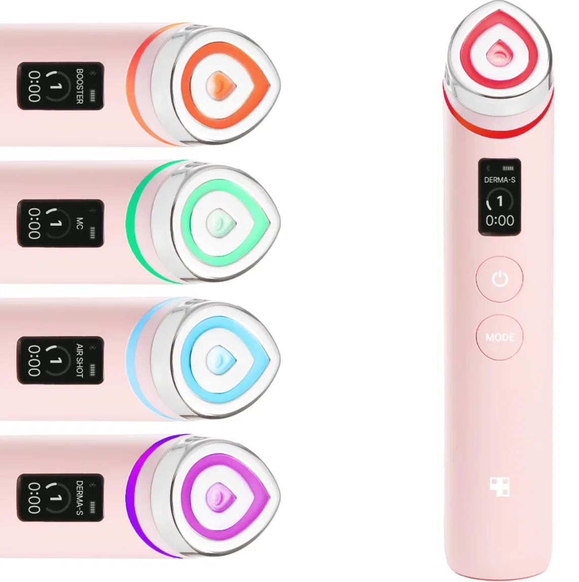 Массажер для лица Booster Pro 6 в 1 Real Glass Glow Beauty Massager Medicube, Pink