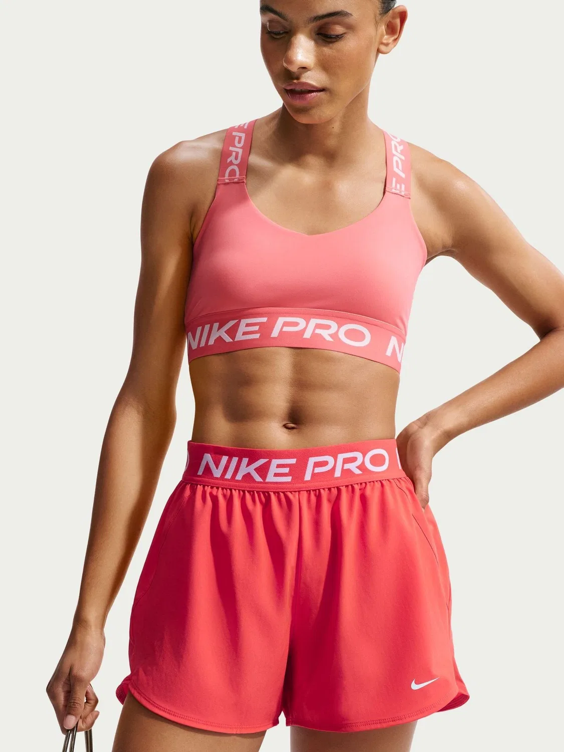 Шорты 2-в-1 Nike Pro, красный — фото 3