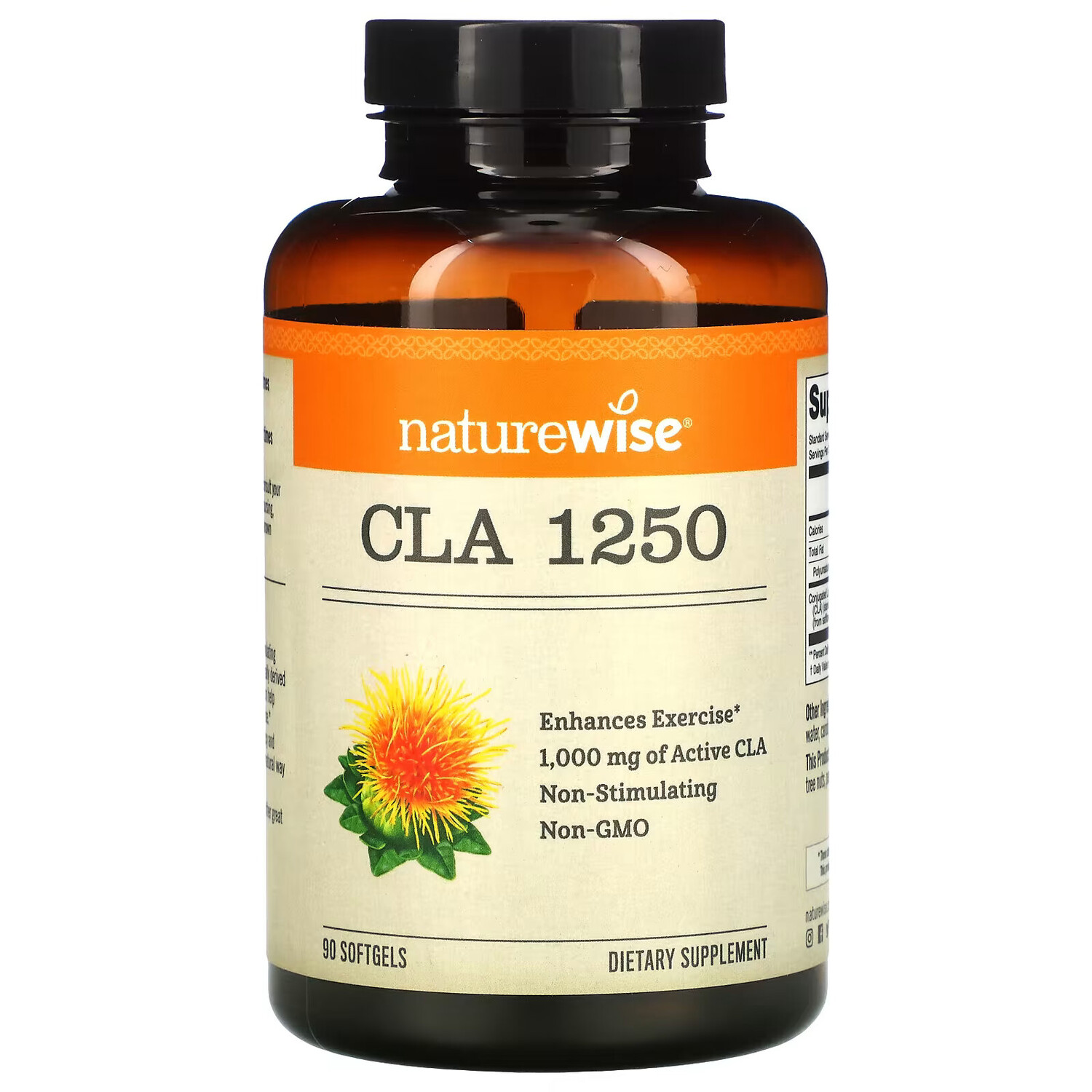 

NatureWise, CLA 1250, 1000 мг, 90 мягких таблеток