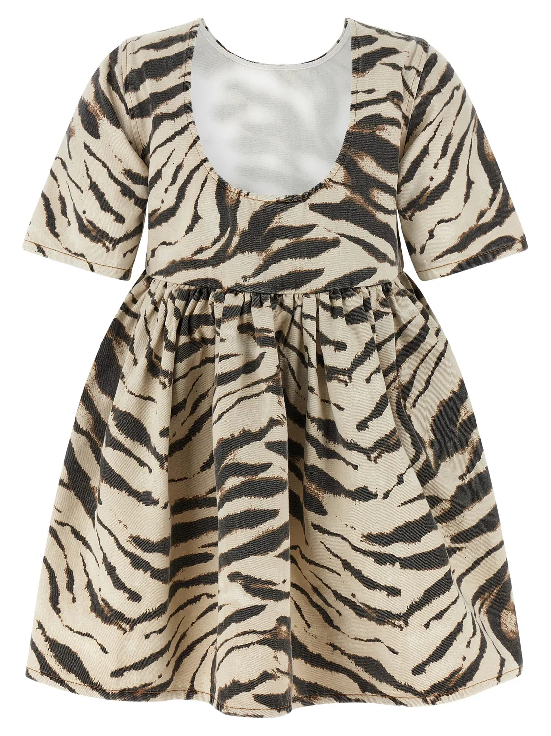 Детское платье для девочек с принтом зебры Mini Zebra Denim GANNI, Multicolor — фото 2