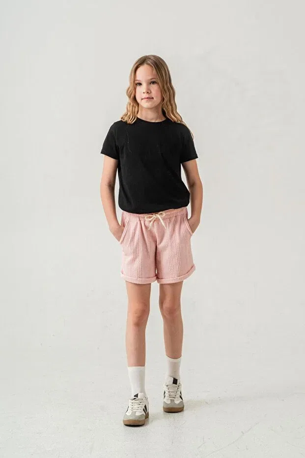 Детские шорты для девочек хлопковые Mışıl Kids, Pink — фото 3