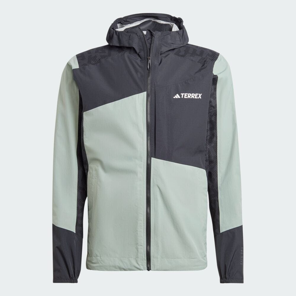 

Куртка-дождевик Adidas Terrex Multi 2l, серебристо-зеленый/черный