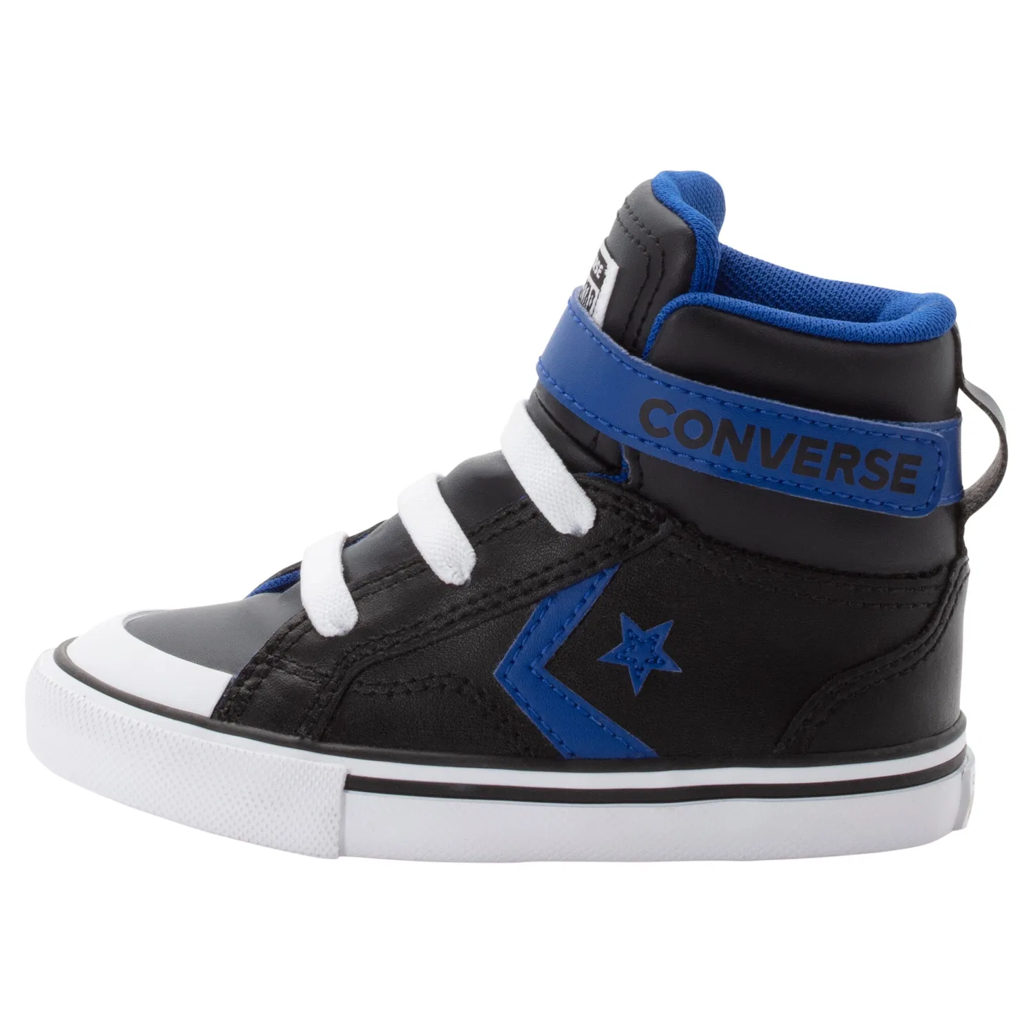 Детские кеды на шнуровке Converse, Black/Blue/White — фото 2