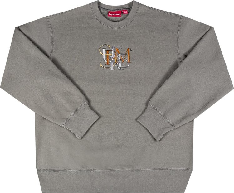 

Толстовка Supreme Overlap Crewneck 'Light Olive', зеленый