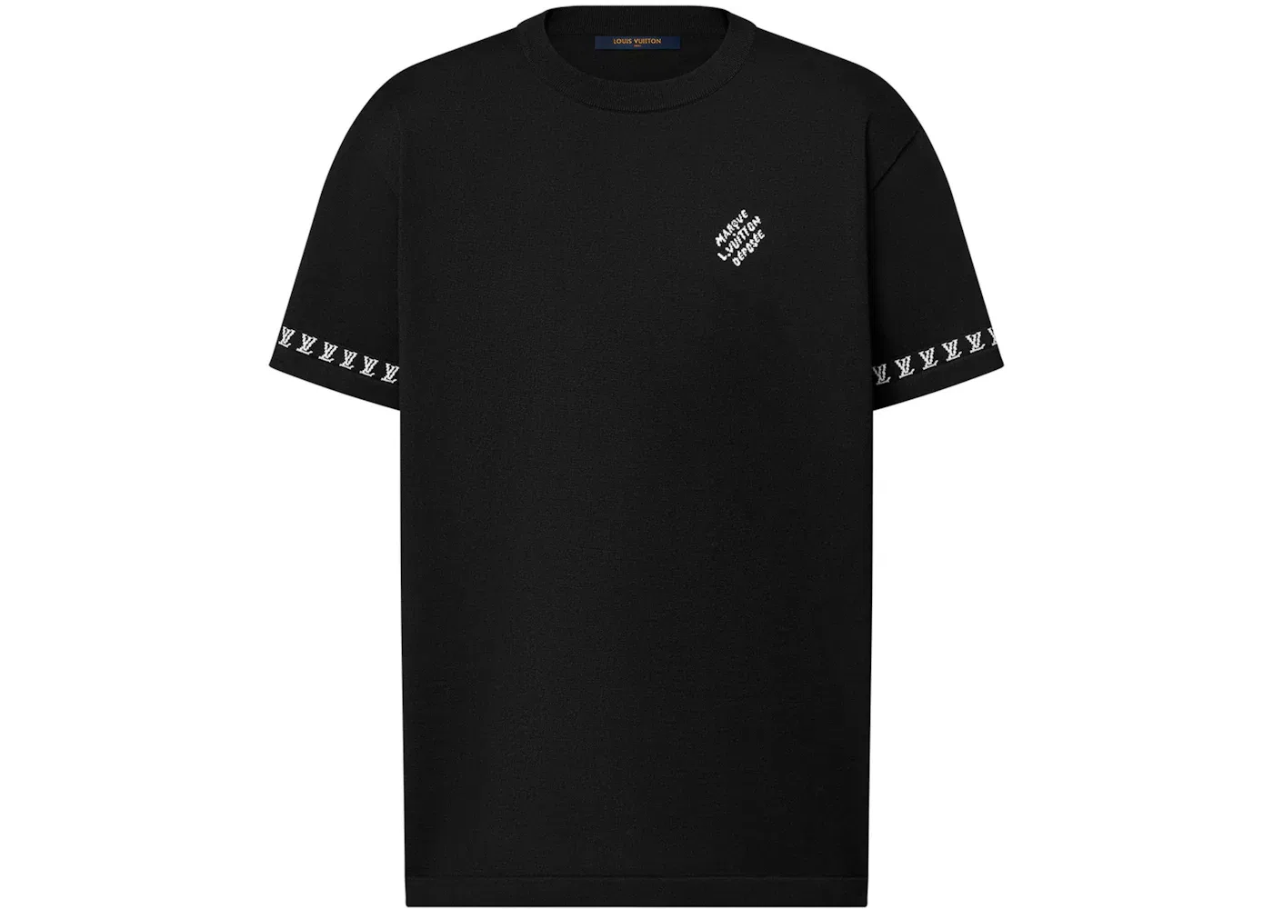 Мужская футболка хлопковая Crewneck Louis Vuitton, Black