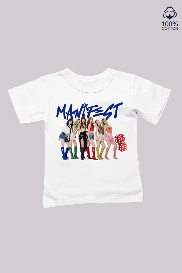 Детская футболка для девочек с принтом Manifest Group Cheated Design Cirokids, White