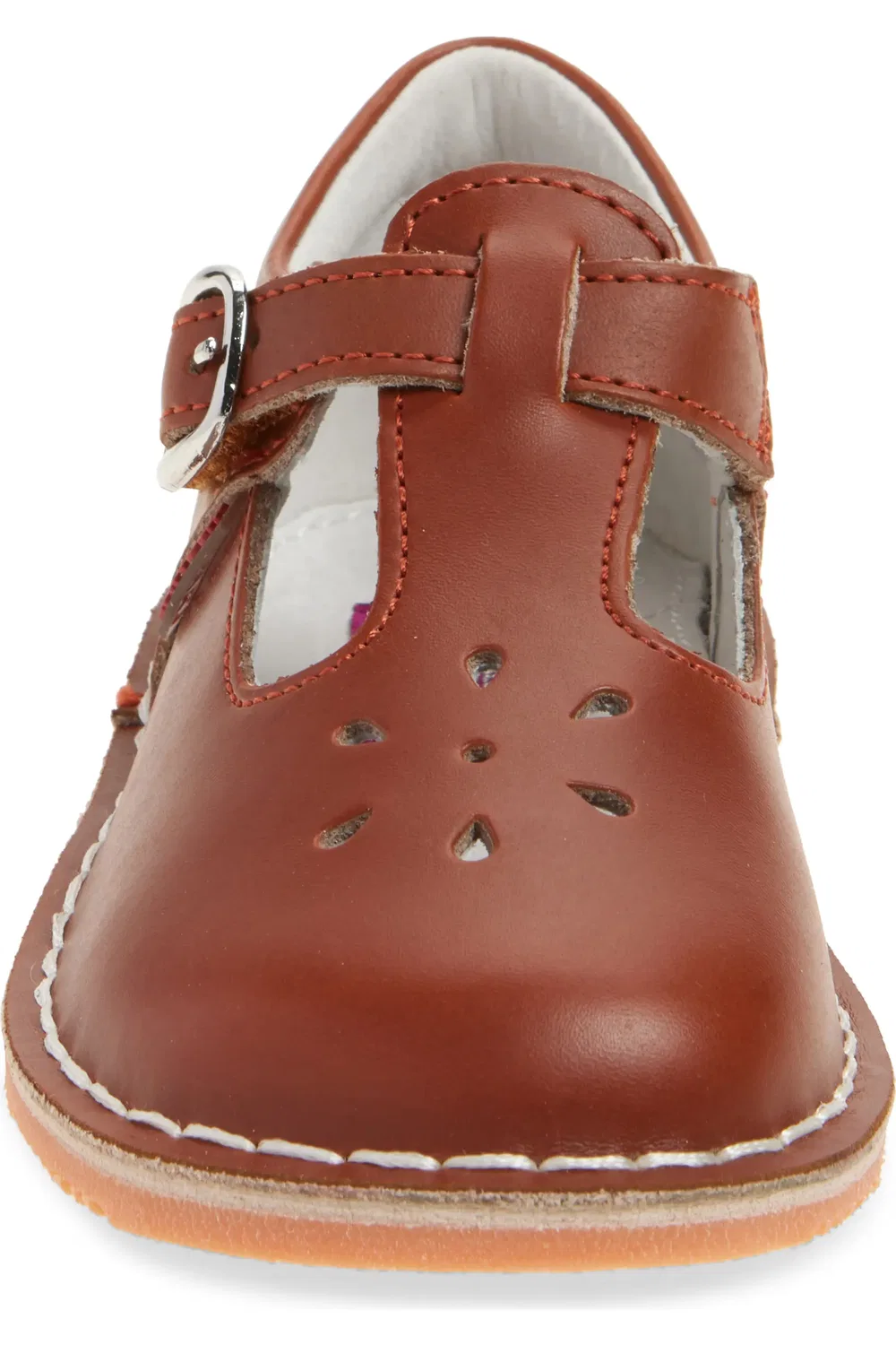 Детские туфли T-strap на кожаной подкладке Joy Classic L'AMOUR, Cognac — фото 4