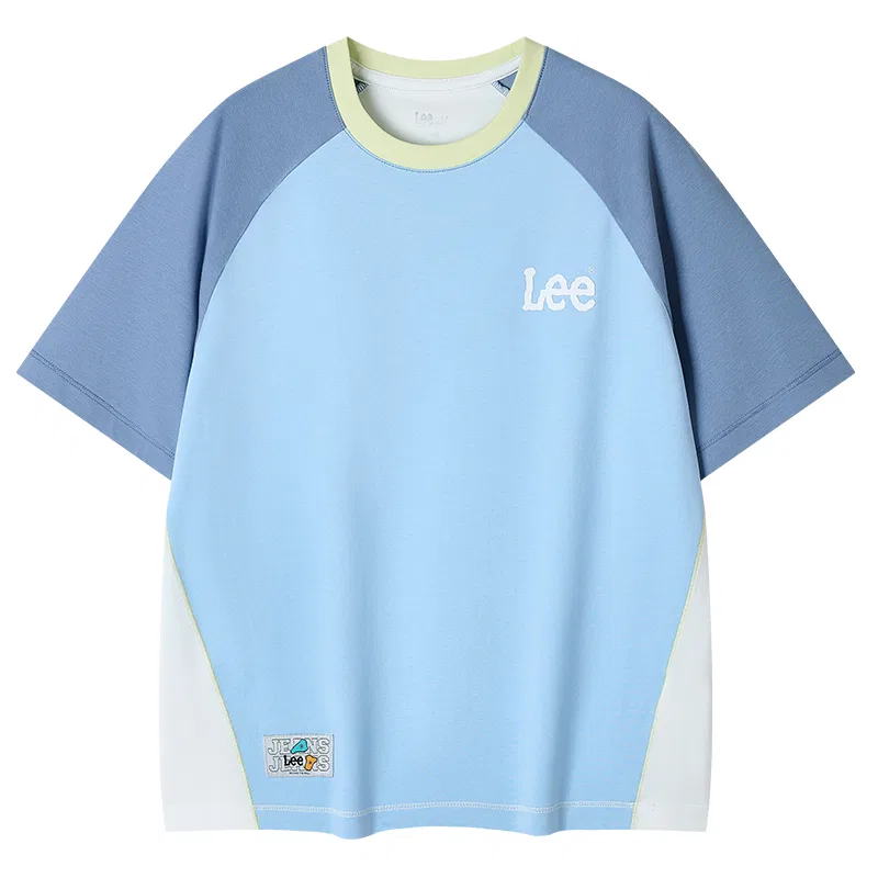 Детская футболка с круглым вырезом Lee, Aqua Blue