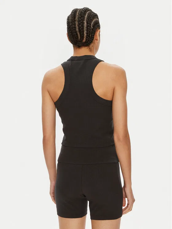 Топ slim fit Lounge Adidas, черный — фото 3