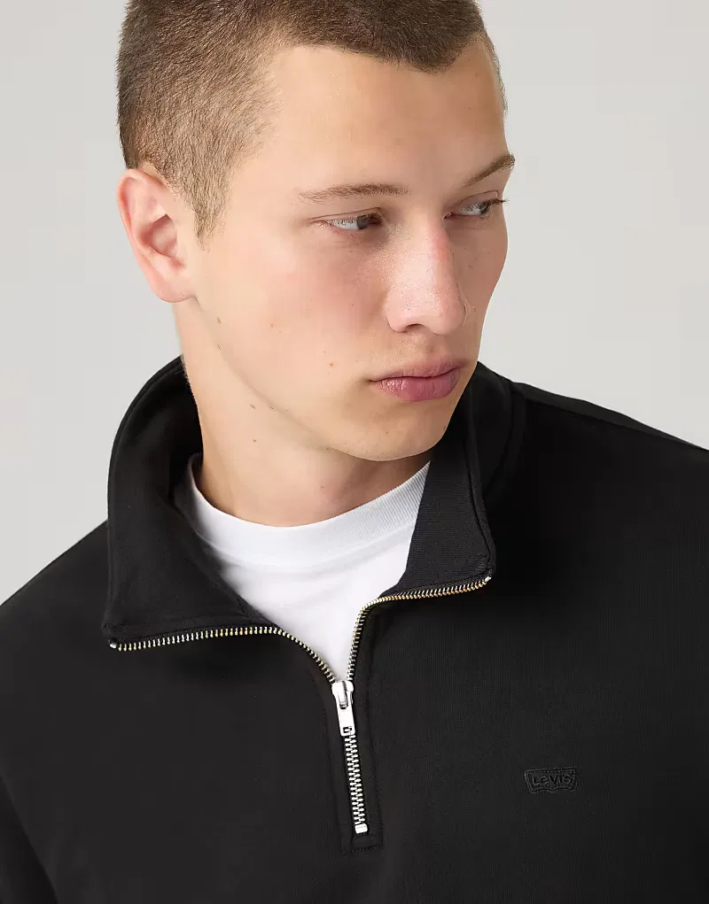 Пуловер Original housemark на четверть молнии Levi's, черный — фото 3
