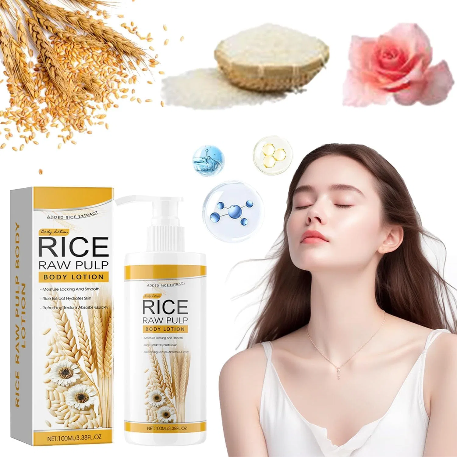 Лосьон для тела Rice Body Lotion, IAEXUOQC, 100 мл — фото 2