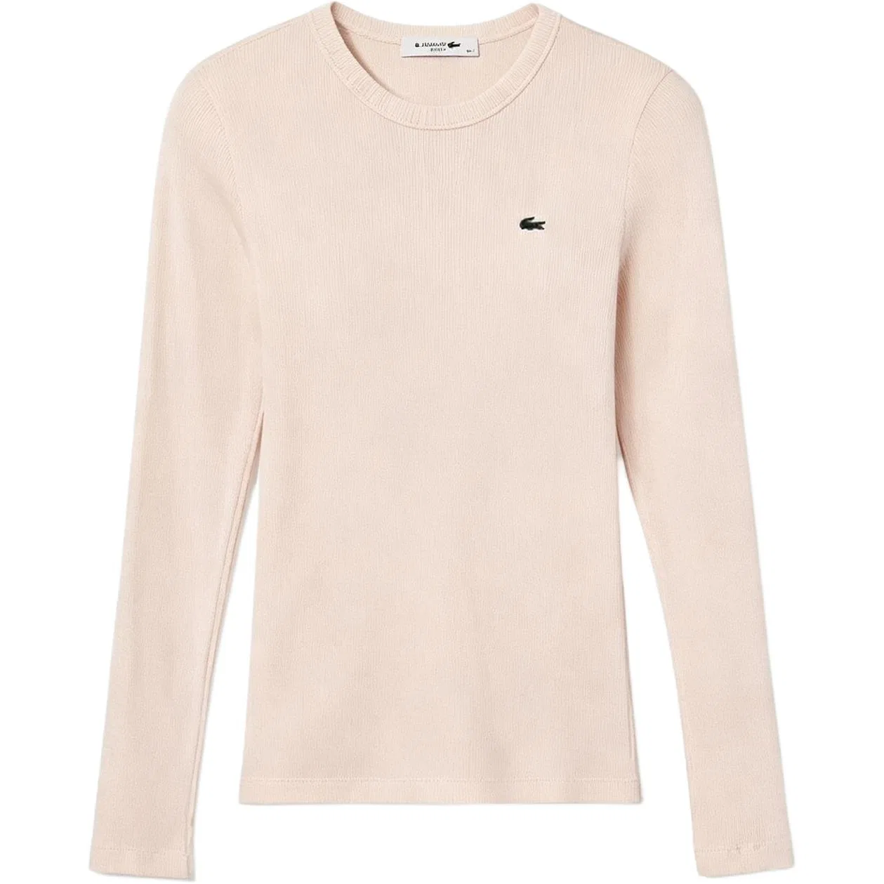 Женская футболка с круглым вырезом LACOSTE, Cream Apricot/N6I