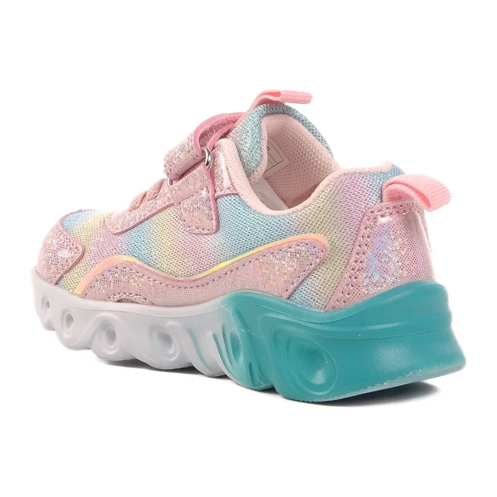 Детские спортивные кроссовки для девочек со шнуровкой и подсветкой, Pink BNI-10136 B United Colors Of Benetton — фото 4