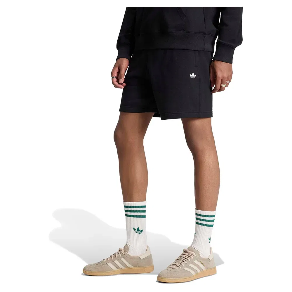Шорты флисовые Trefoil Essentials Adidas Originals, черный