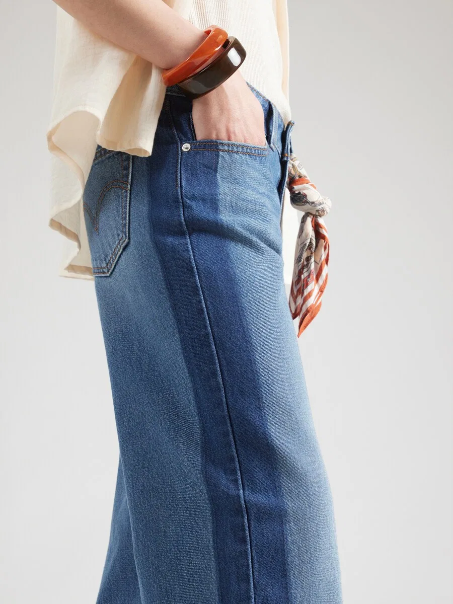 Джинсы LEVI'S свободного кроя 'Superlow Loose' синего цвета, синий деним — фото 3