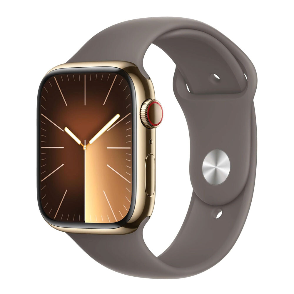 

Умные часы Apple Watch Series 9 (GPS+Cellular), 45 мм, Gold Stainless Steel Case/Clay Sport Band - M/L, Золотой, Умные часы Apple Watch Series 9 (GPS+Cellular), 45 мм, Gold Stainless Steel Case/Clay Sport Band - M/L