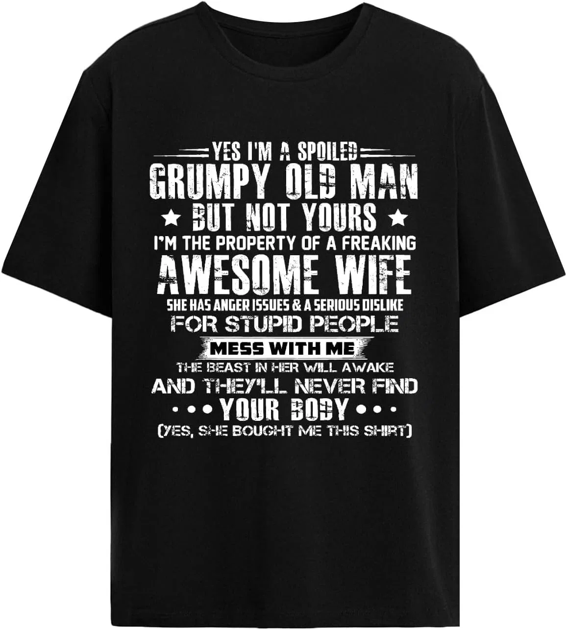 Женская футболка с принтом Walk Away I Am A Grumpy Old Lady Shirt-003, Allblack