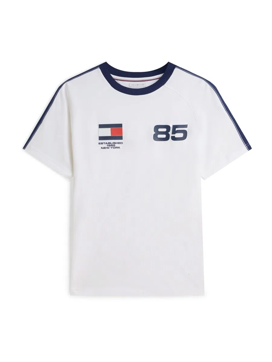 Рубашка TOMMY HILFIGER 'Relaxed' белого цвета