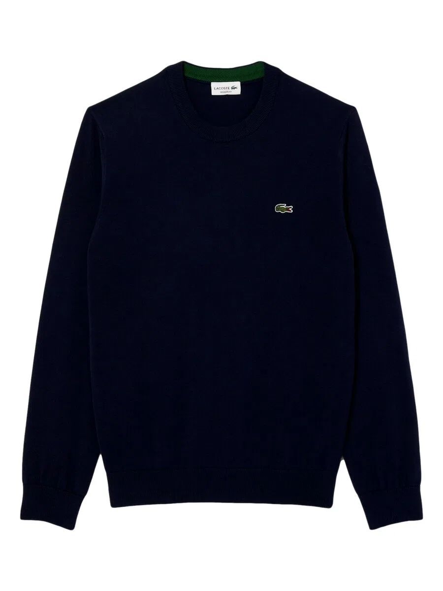 Толстовка Lacoste, круглый вырез, черный