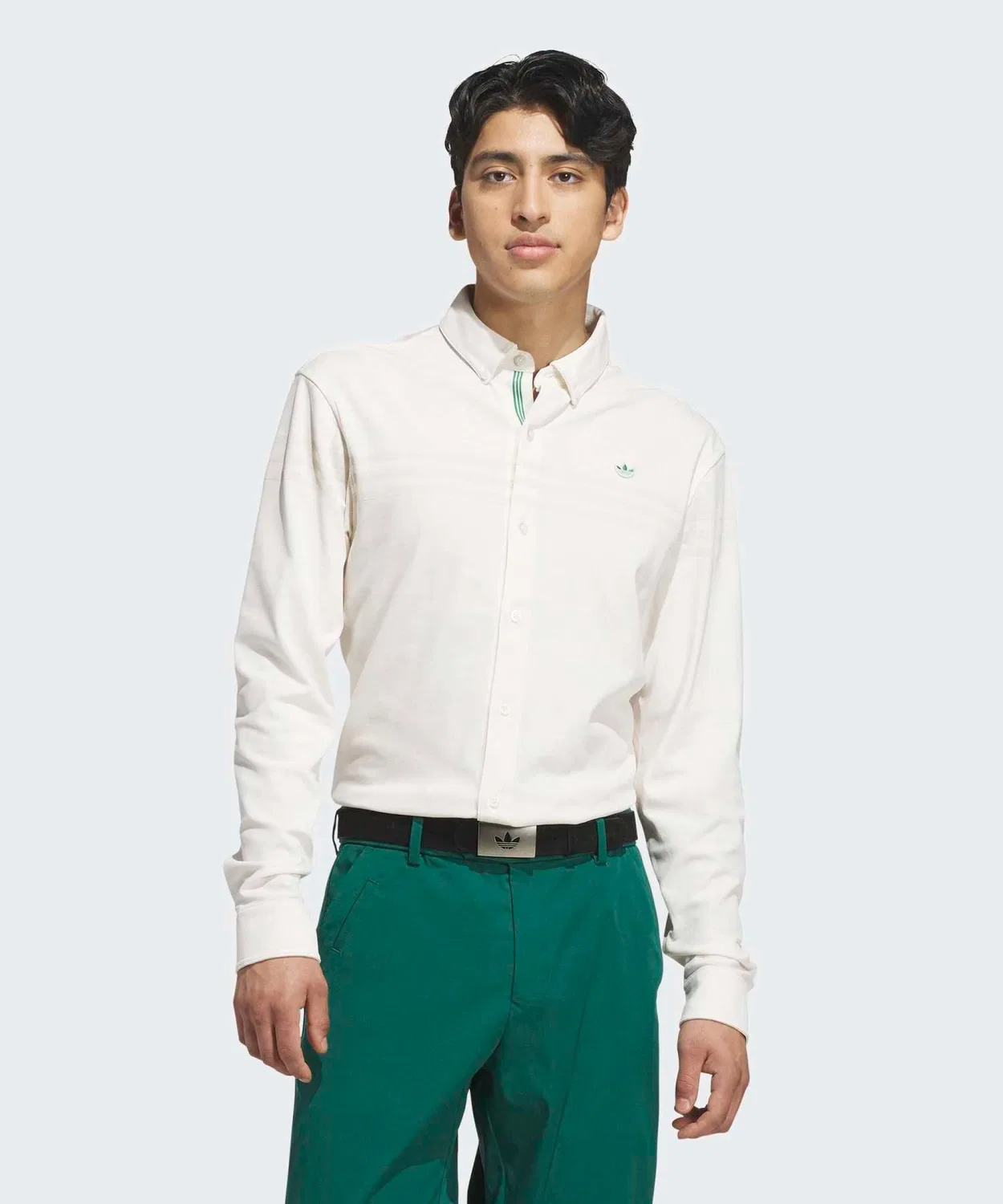 Мужская футболка-поло с длинным рукавомAdidas Golf, Белый