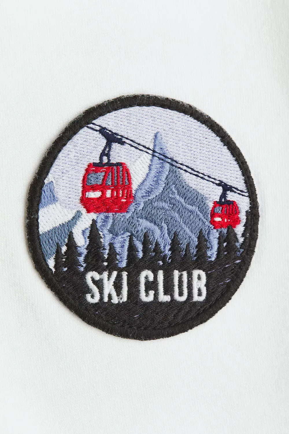 Толстовка оверсайз с рисунком H&M, Weiß/Ski Club — фото 3