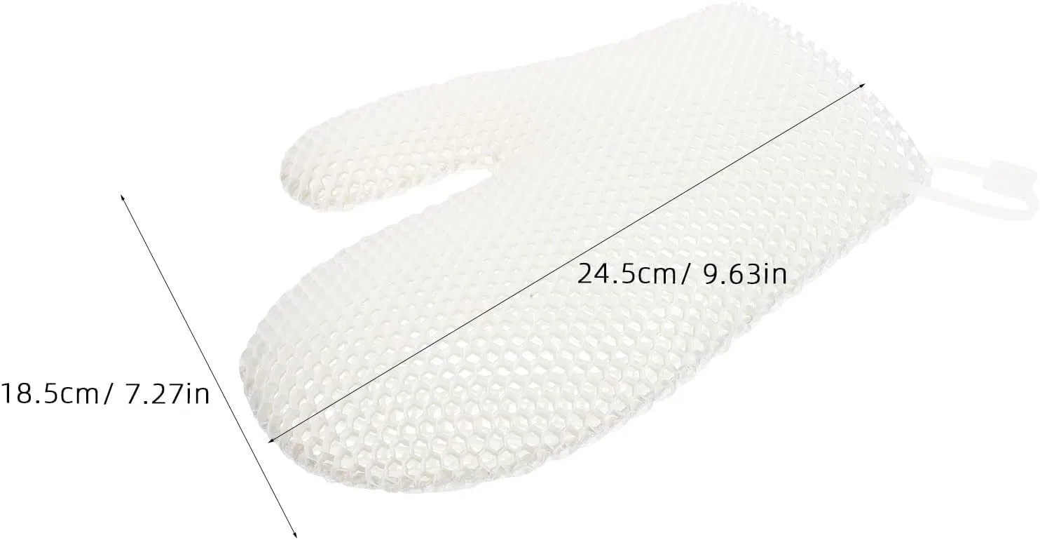 Пилинговые перчатки для тела, Honeycomb, SAFIGLE, 24.5x18.5x1.5 см, Белый — фото 2
